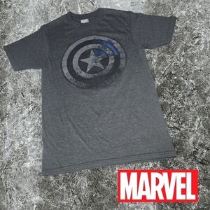 Unisex Captain America Blue Shield Graphic Tee Heathered Gray S‎